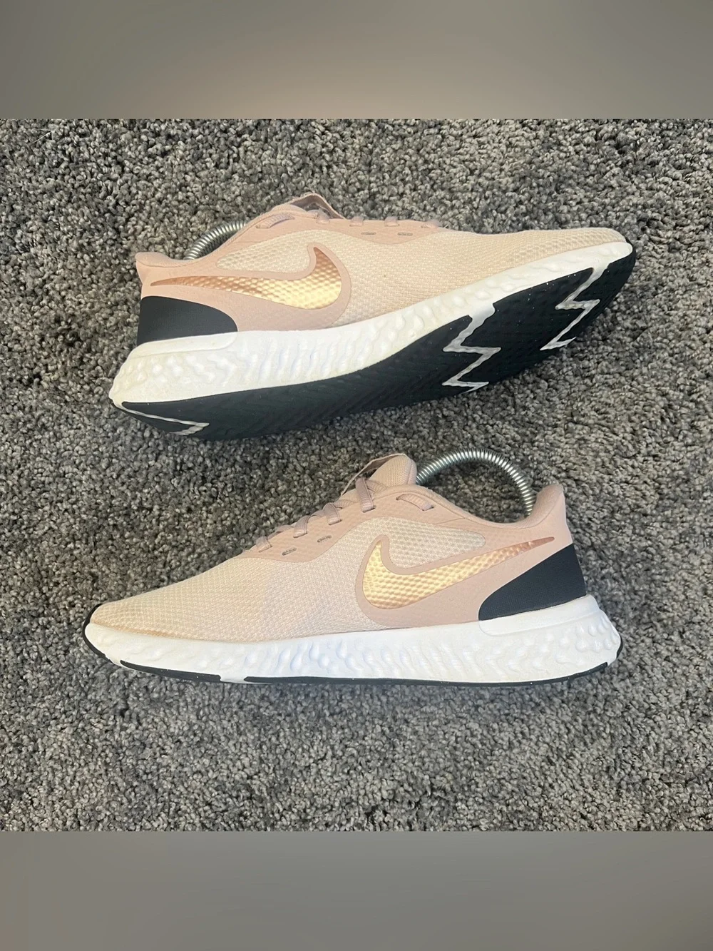 Nike Women's Running Shoes Pink Tan Swoosh